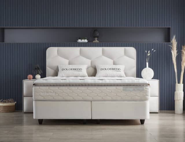 Opbergboxspring Dolcebedd 8211 Stof Beige 8211 180 215 200 Cm