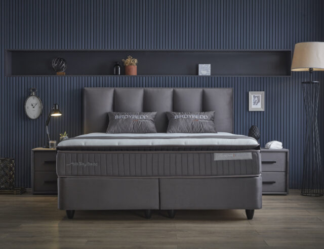 Opbergboxspring Birdybedd 8211 Antraciet 8211 160 215 200 Cm