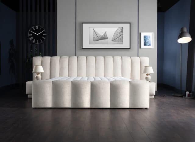 Opbergboxspring Losbedd 8211 Stof Beige 8211 160 215 200 Cm