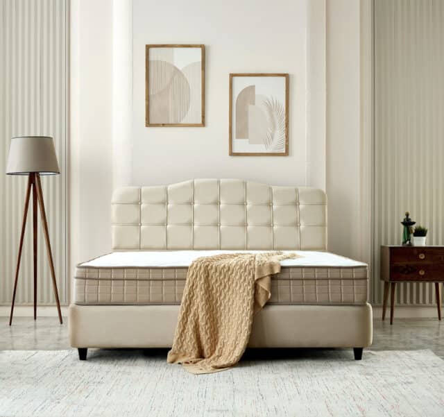 Opbergboxspring Marrakech 8211 Stof Velvet Beige 8211 180 215 200 Cm