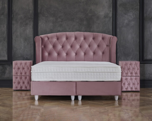 Opbergboxspring Aurora 8211 Velvet Roze 8211 140 215 200 Cm