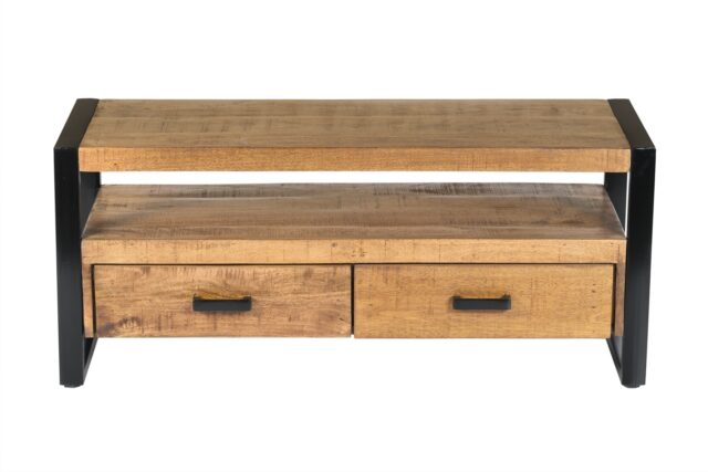 Tv Dressoir Nairobi 8211 Mangohout 8211 Metaal 8211 120 Cm