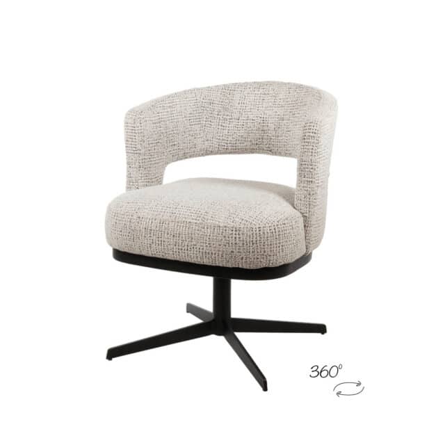 Eetkamerstoel Bruce 8211 Cremona 8211 Natural 02 8211 Draaipoot 360