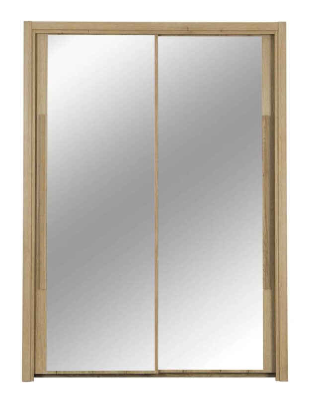 Linnenkast Cyrus 8211 Helvezia Eiken 8211 150 Cm 8211 2 Schuifdeuren Met Spiegels