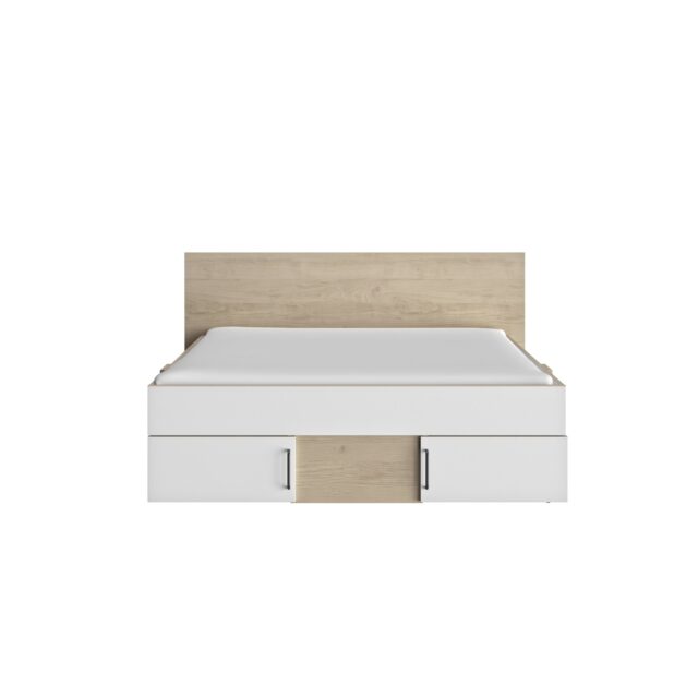 Opbergbed Swivel 8211 Bicolor Wit Naturel Eiken 8211 140 215 190 Cm