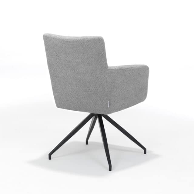 Eetkamerstoel Joey 8211 Stof Retro Bliss Grijs 8211 Metaal