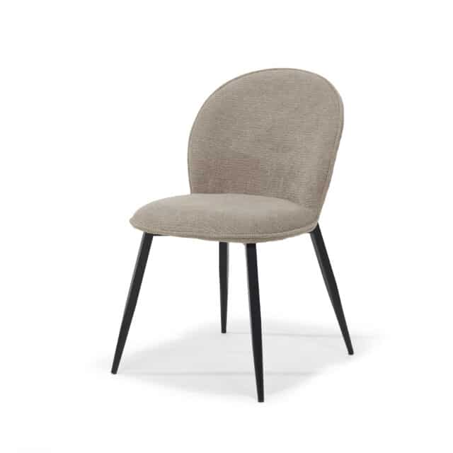 Eetkamerstoel Cuba Stof Aragon Beige 8211 Metaal