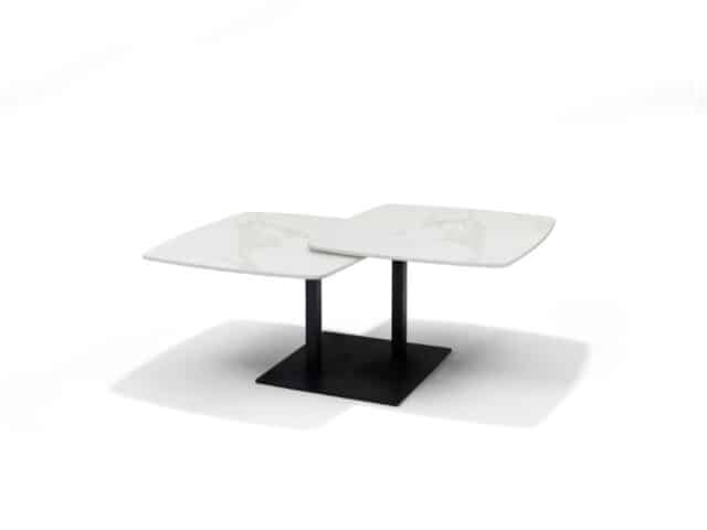 Salontafel Gemini 8211 Wit Deckstone 8211 2 Schuifbladen