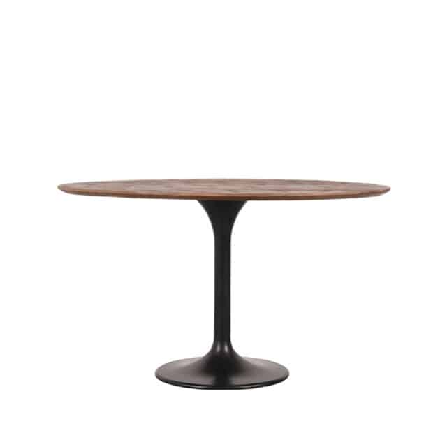 Eetkamertafel Otto 8211 Espresso Mangohout 8211 Metaal 8211 130 Cm