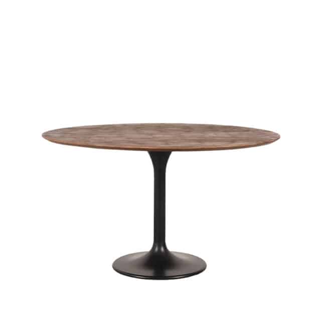 Eetkamertafel Otto 8211 Espresso Mangohout 8211 Metaal 8211 130 Cm