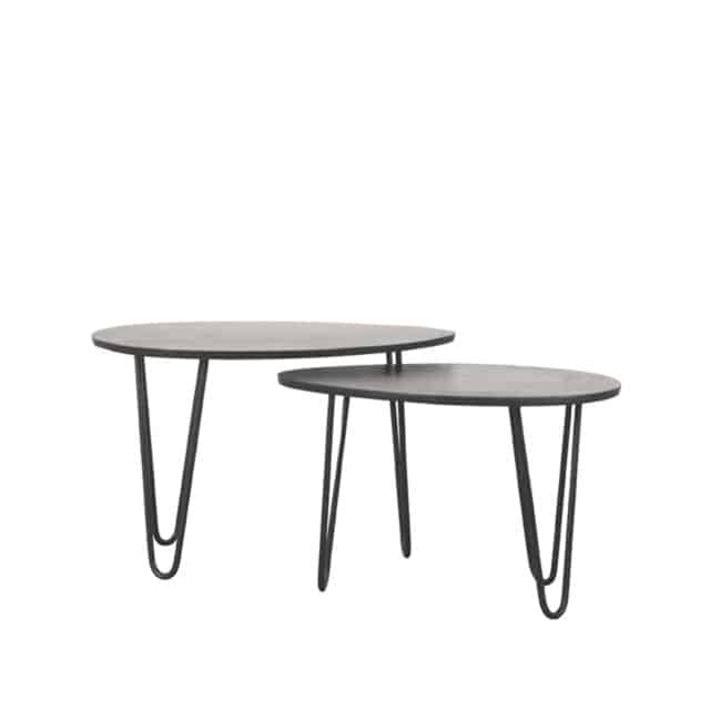 Salontafel Frisk 8211 Zwart 8211 Mangohout 8211 Metaal