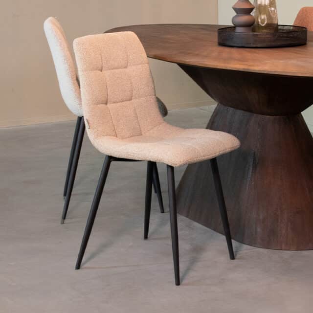 Eetkamerstoel Juul 8211 Zand 8211 Boucle Minimale Bestelling 2 Stuks
