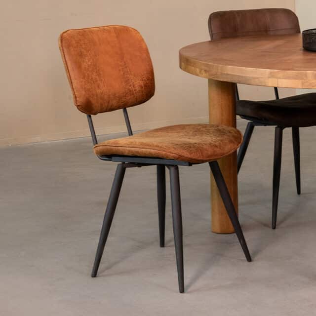 Eetkamerstoel Fos 8211 Cognac 8211 Leder Minimale Bestelling 2 Stuks