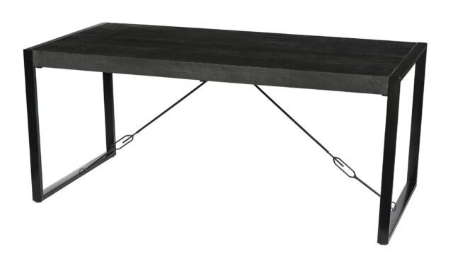 Eetkamertafel Norris 8211 Zwart Mangohout 8211 220 215 100 Cm