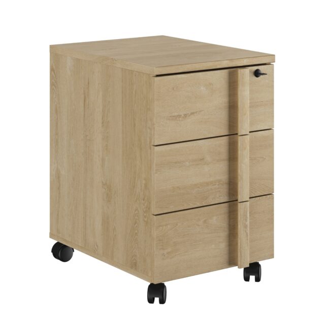 Ladekast Mobiel Faro 8211 Licht Eiken Mdf 8211 3 Lades