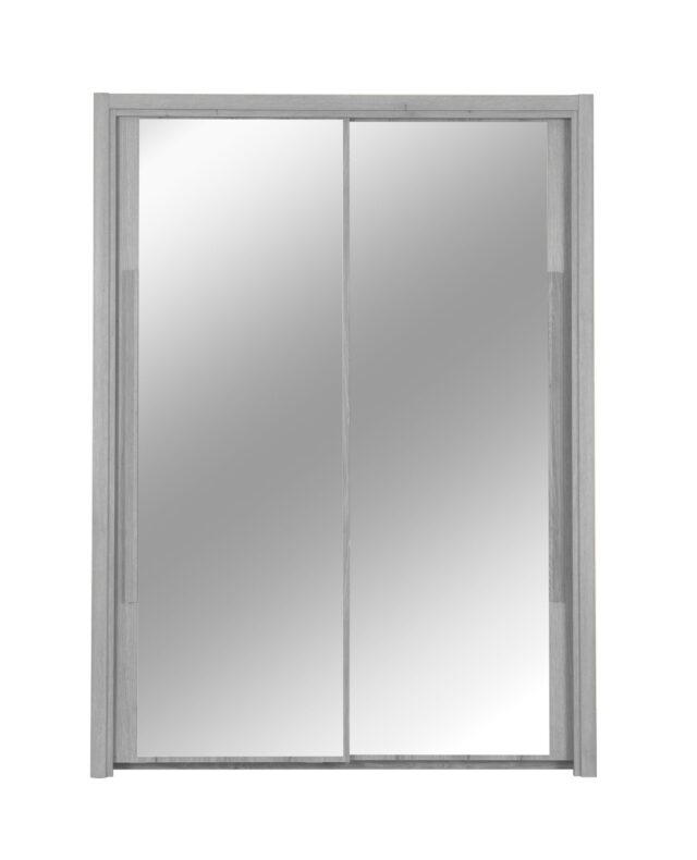 Linnenkast Cyrus 8211 Lichtgrijs Eiken 8211 2 Schuifdeuren 8211 2 Spiegels