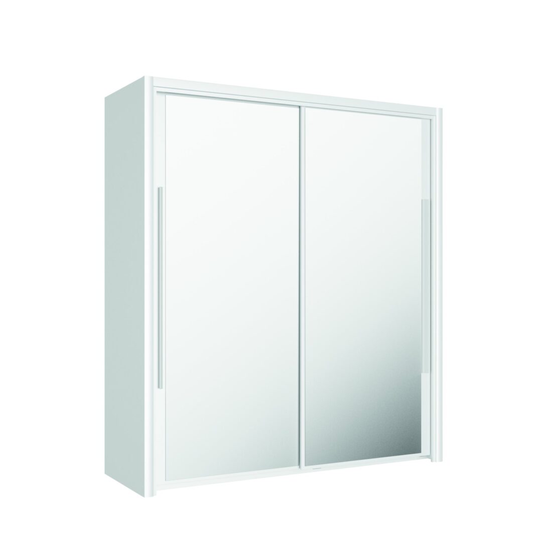 Linnenkast Cyrus 8211 Wit Mdf 8211 200 Cm 8211 Met 2 Schuifdeuren Met Spiegels