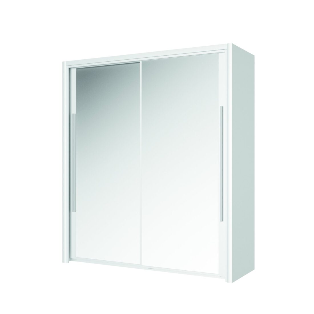 Linnenkast Cyrus 8211 Wit Mdf 8211 200 Cm 8211 Met 2 Schuifdeuren Met Spiegels