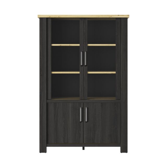 Servieskast Sequola 8211 Ambachtelijk Eiken Beige 8211 4 Deuren