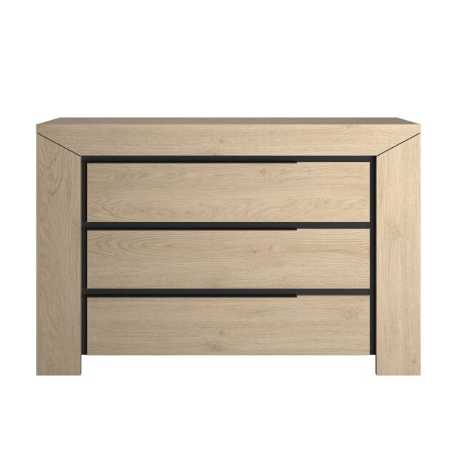 Ladekast Brugge 8211 Kastanjekleur 8211 Met 3 Lades