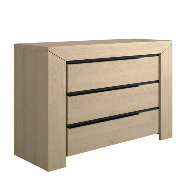 Ladekast Brugge 8211 Kastanjekleur 8211 Met 3 Lades