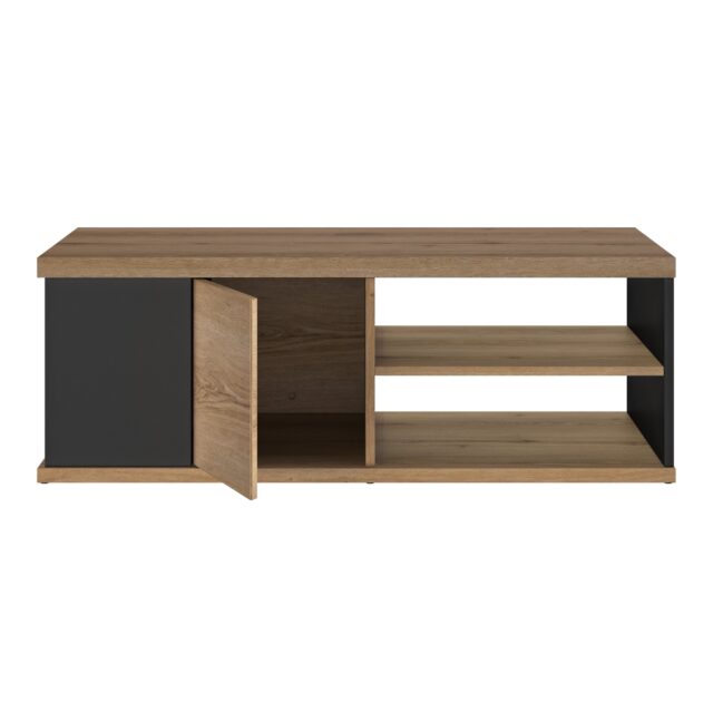 Salontafel Otello 8211 Mat Zwart Helvezia Eik 1 Deur