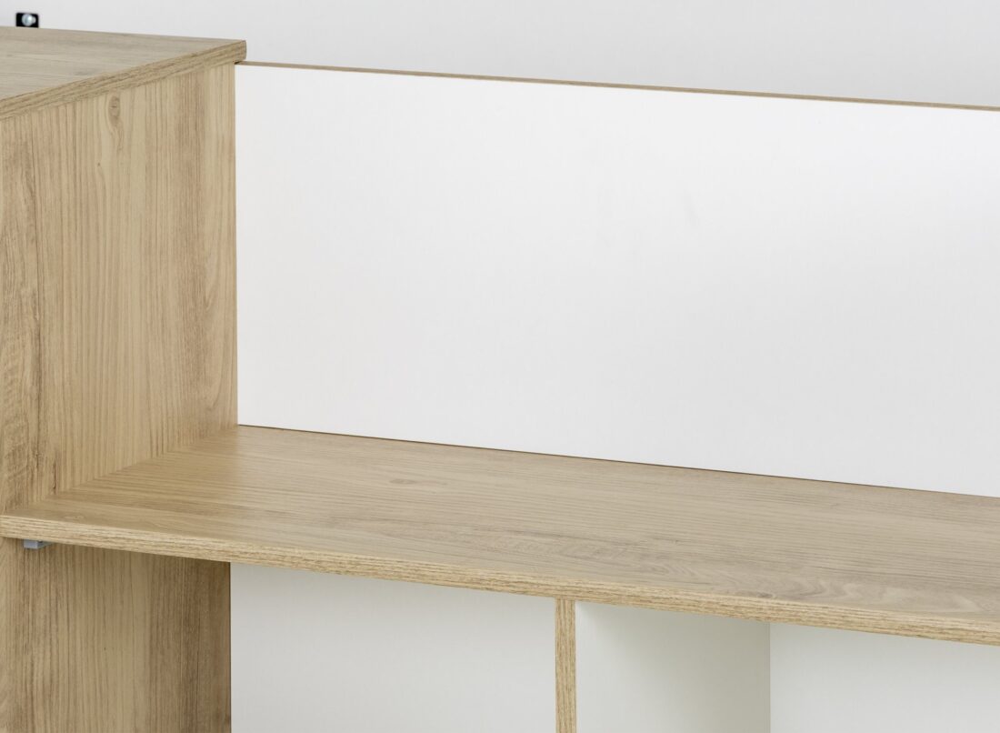 Ledikant Oscar 8211 Licht Eik Wit 8211 90 215 190 Cm Ledikant Oscar 8211 Licht Eik Wit 8211 90 215 190 Cm