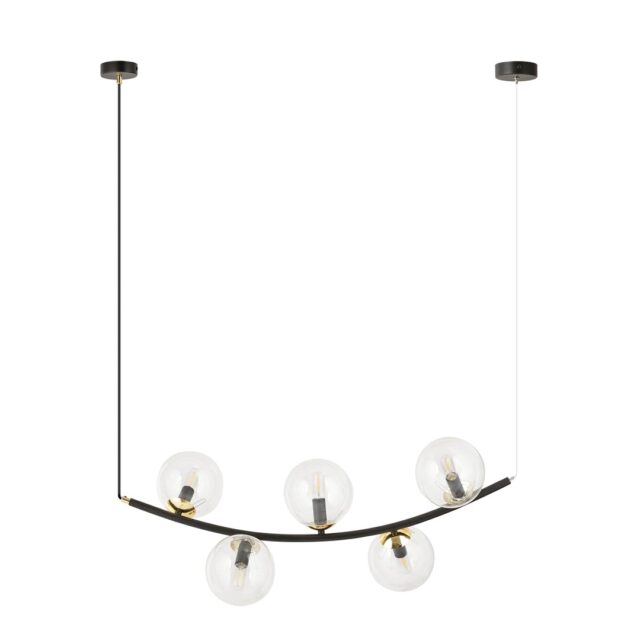 Hanglamp Ritz 8211 Zwart Transparant