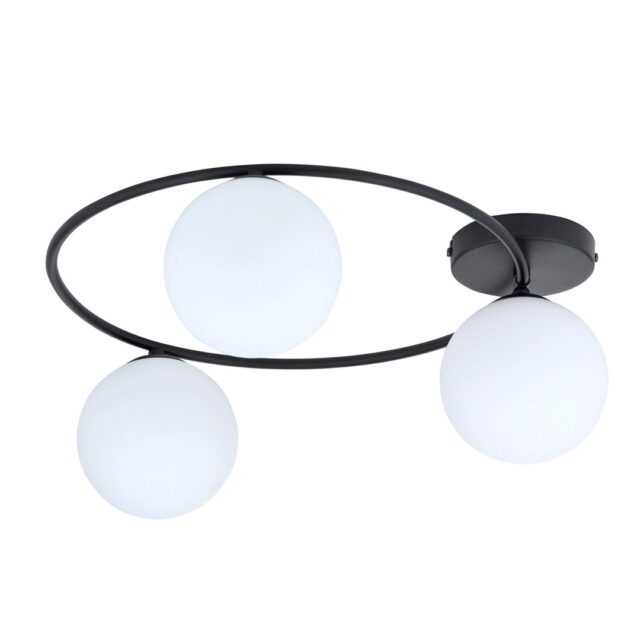 Plafondlamp Sopra 8211 Zwart Opaal Glas