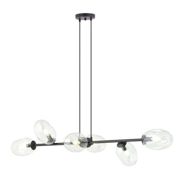 Hanglamp Pandora 8211 Zwart Transparant Glas