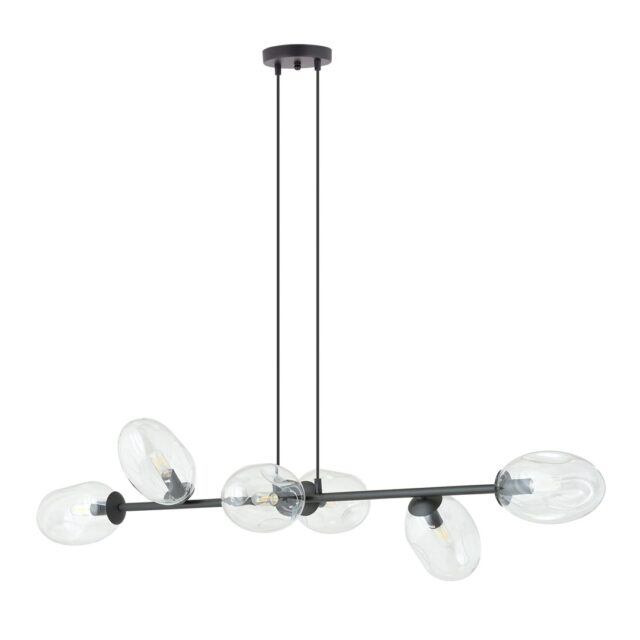Hanglamp Pandora 8211 Zwart Transparant Glas