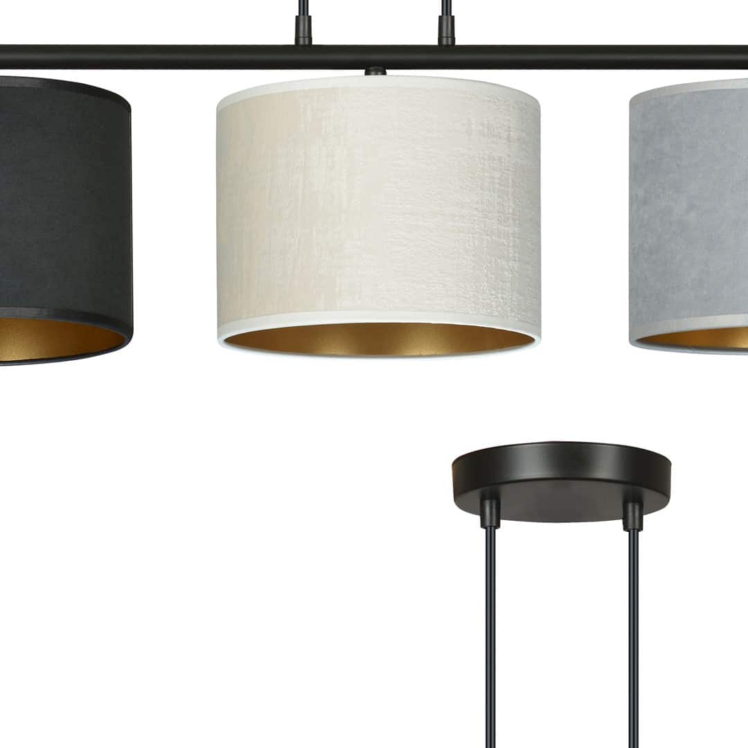 Hanglamp Hilde 8211 In Zwart Wit Grijs 8211 Stoffen Kap Hanglamp Hilde 8211 In Zwart Wit Grijs 8211 Stoffen Kap