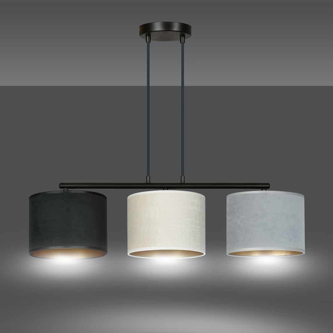 Hanglamp Hilde 8211 In Zwart Wit Grijs 8211 Stoffen Kap Hanglamp Hilde 8211 In Zwart Wit Grijs 8211 Stoffen Kap