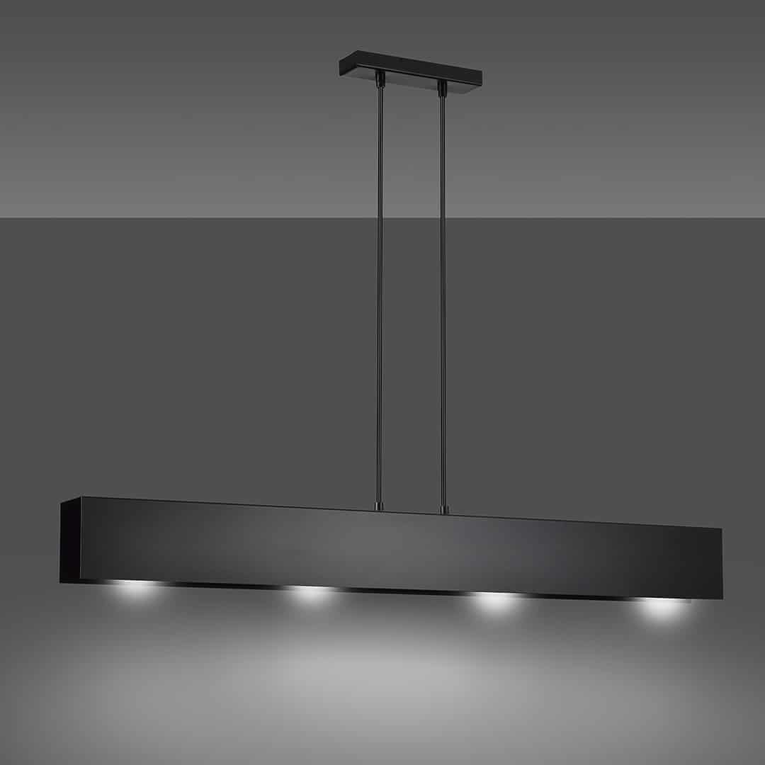 Hanglamp Gentor 8211 Zwart 8211 4 Lamps Hanglamp Gentor 8211 Zwart 8211 4 Lamps