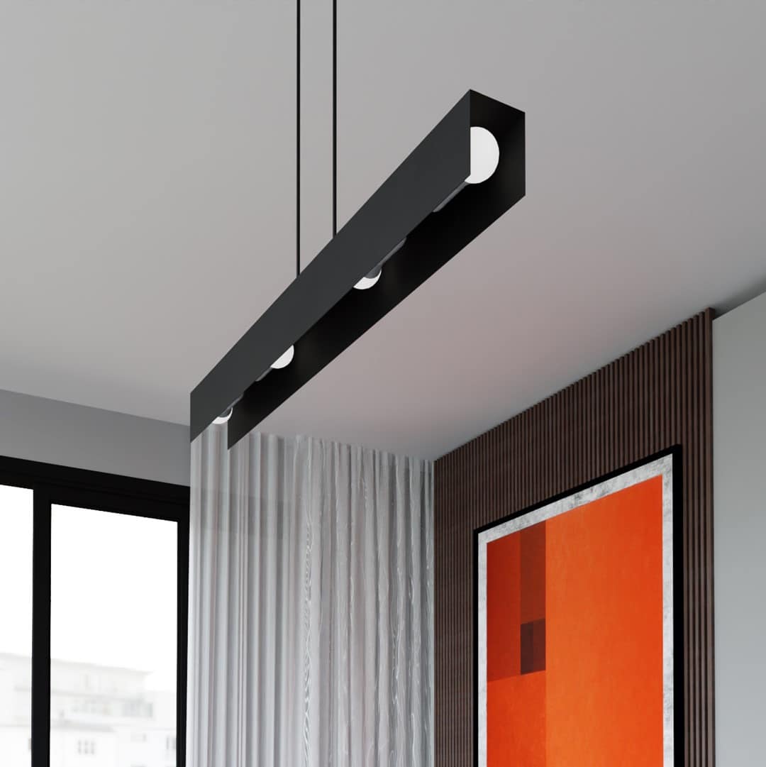 Hanglamp Gentor 8211 Zwart 8211 4 Lamps Hanglamp Gentor 8211 Zwart 8211 4 Lamps