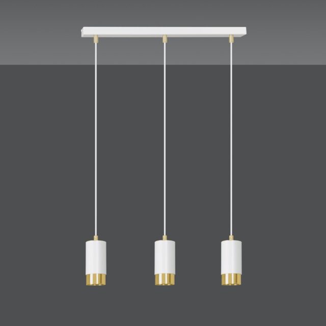 Hanglamp Fumiko 8211 Wit Goudkleur