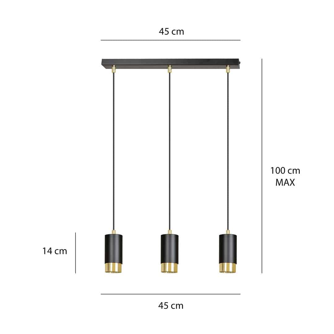Hanglamp Fumiko 8211 Zwart Goudkleur Hanglamp Fumiko 8211 Zwart Goudkleur