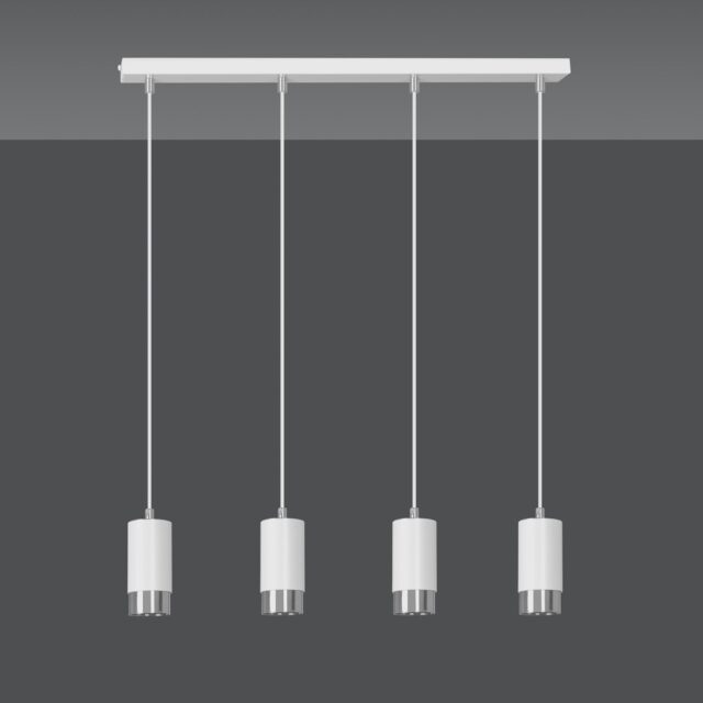 Hanglamp Fumiko 8211 Wit Chroom