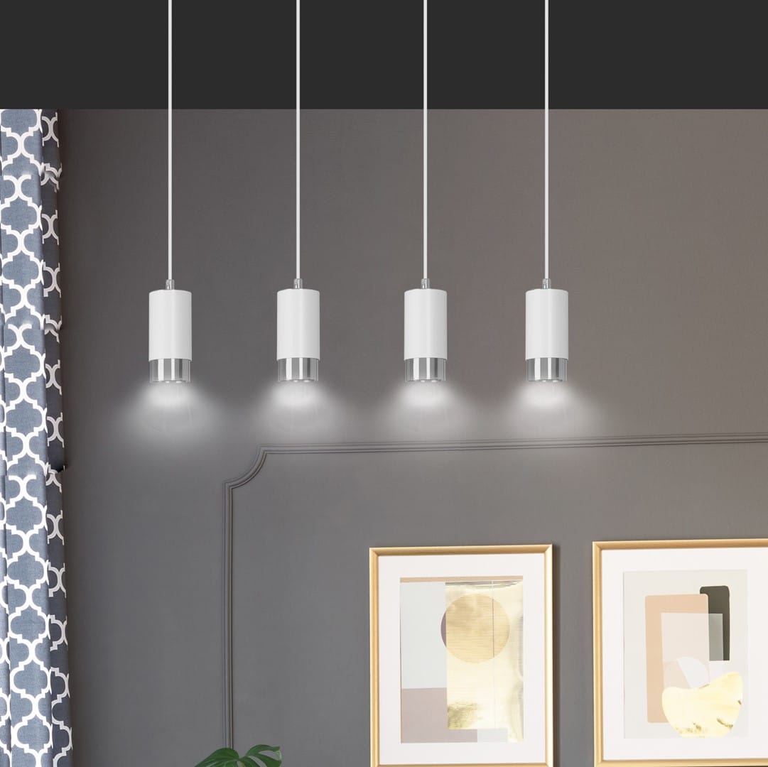 Hanglamp Fumiko 8211 Wit Chroom