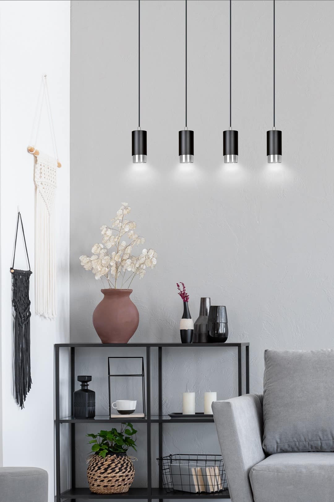 Hanglamp Fumiko 8211 Zwart Chroom