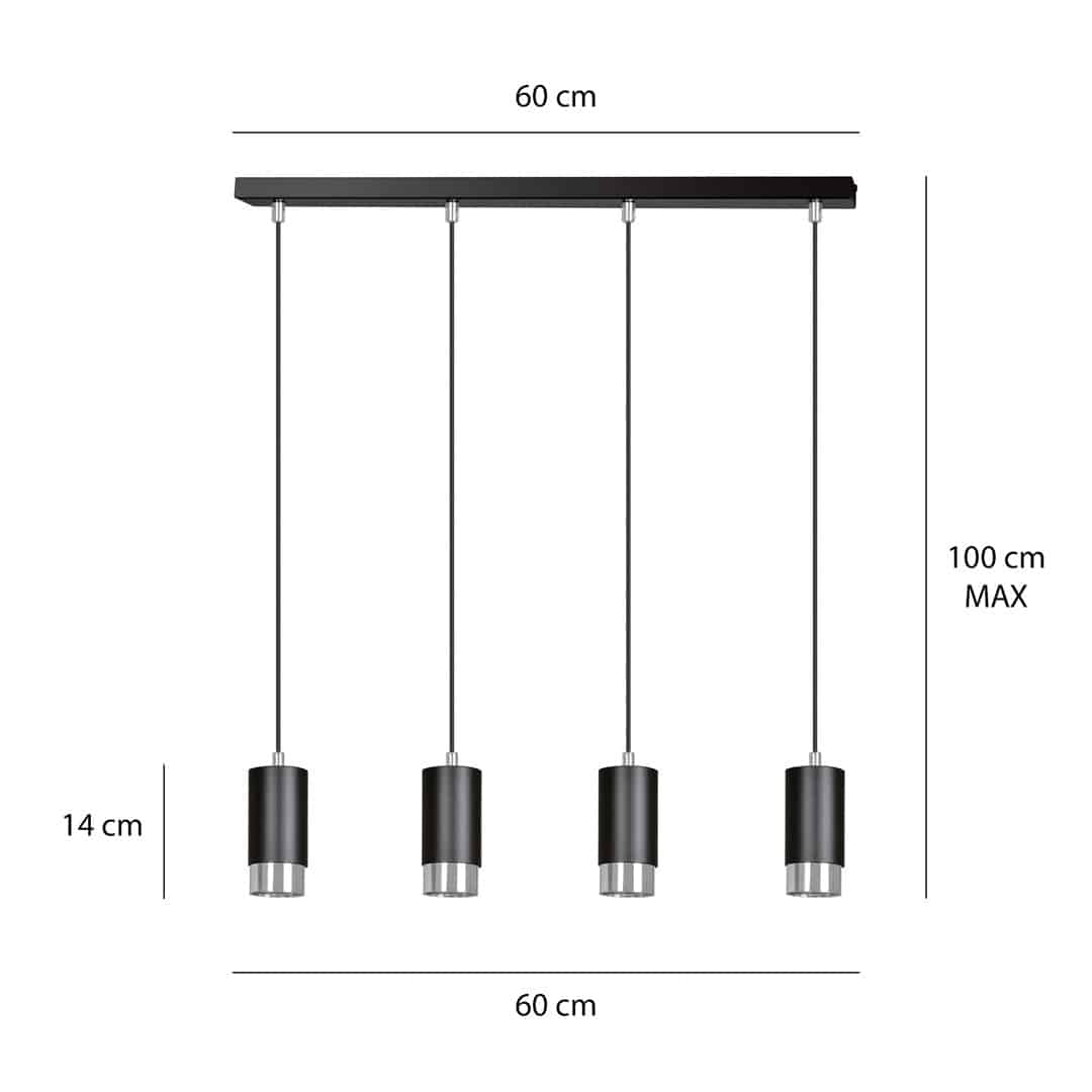 Hanglamp Fumiko 8211 Zwart Chroom