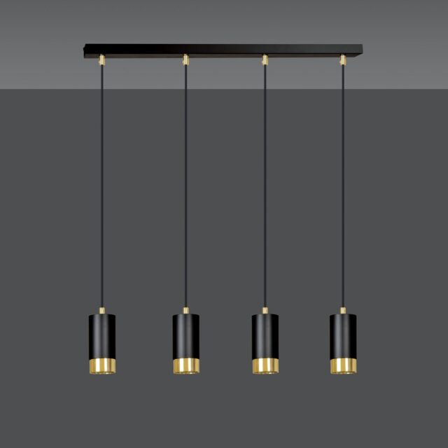 Hanglamp Fumiko 8211 Zwart Goudkleur