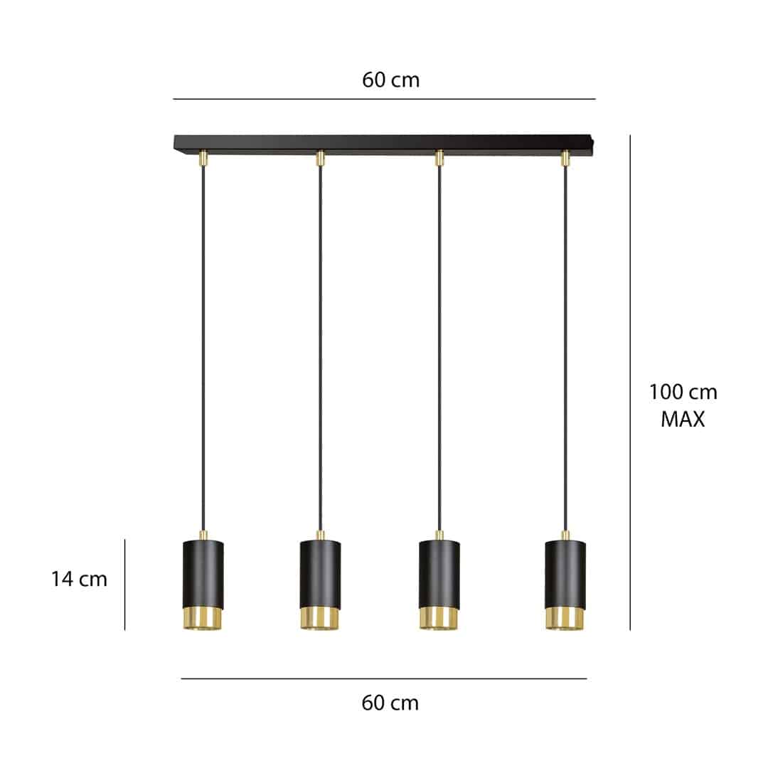 Hanglamp Fumiko 8211 Zwart Goudkleur Hanglamp Fumiko 8211 Zwart Goudkleur