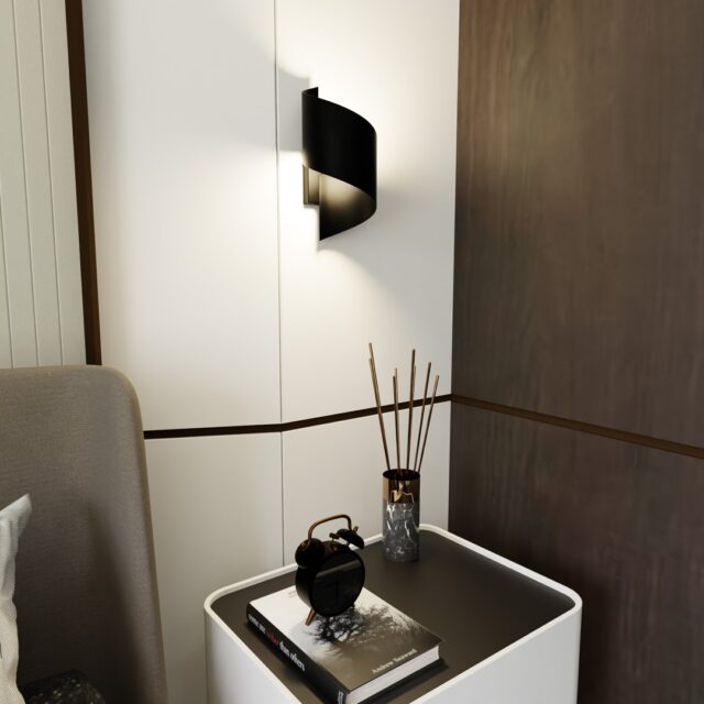 Wandlamp Spiner 8211 Zwart Metaal