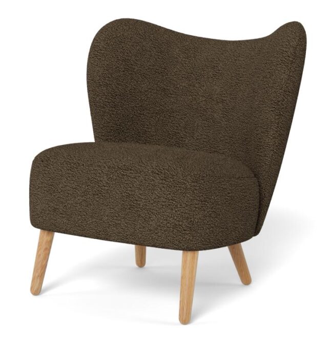 Loungestoel Elmont 8211 Stof Orson Bruin 8211 Eikenhout