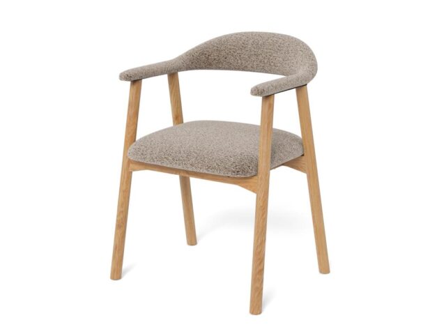 Eetkamerstoel Addi 8211 Stof Monza Beige 8211 Geolied Eikenhout Minimale Bestelling 2 Stuks