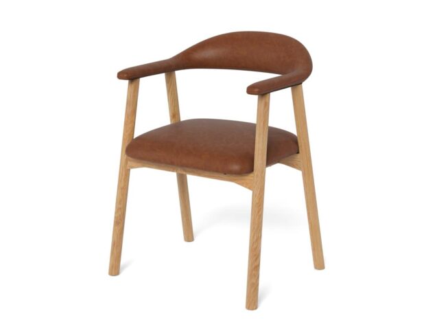Eetkamerstoel Addi 8211 Pu Retro Brandy 8211 Geolied Eikenhout Minimale Bestelling 2 Stuks