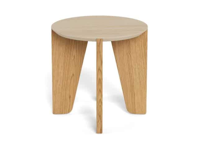 Bijzettafel Dockland 8211 Ruw Travertijn 8211 Eiken Melamine