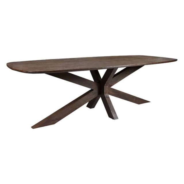 Eetkamertafel Lissabon 8211 Massief Mangohout 8211 Houten Kruispoot 8211 240 Cm
