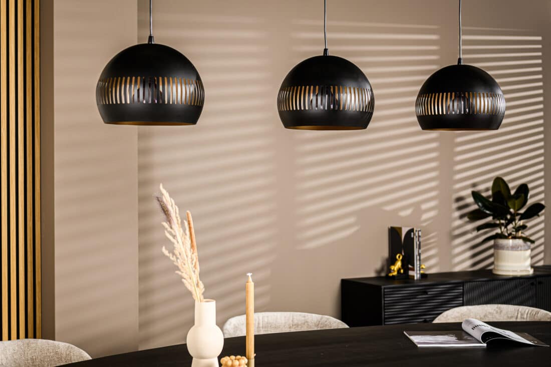 Hanglamp H340 8211 3 Lichts 8211 Zwart Hanglamp H340 8211 3 Lichts 8211 Zwart